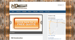 Desktop Screenshot of hdconstructionco.com